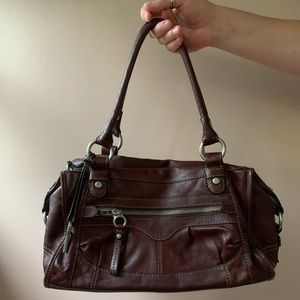 Maroon Brown Fossil Purse